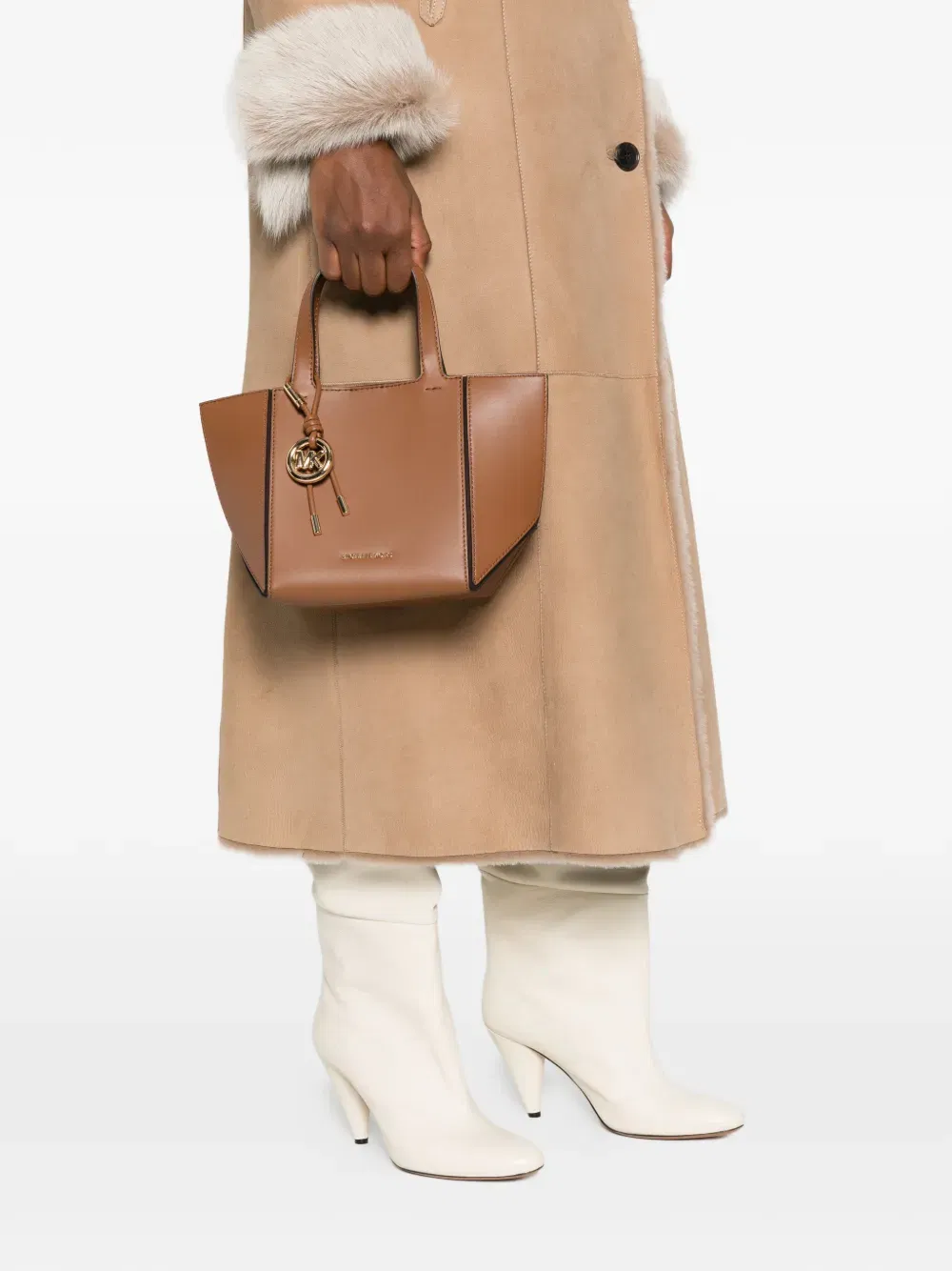 Jordi logo-charm tote bag