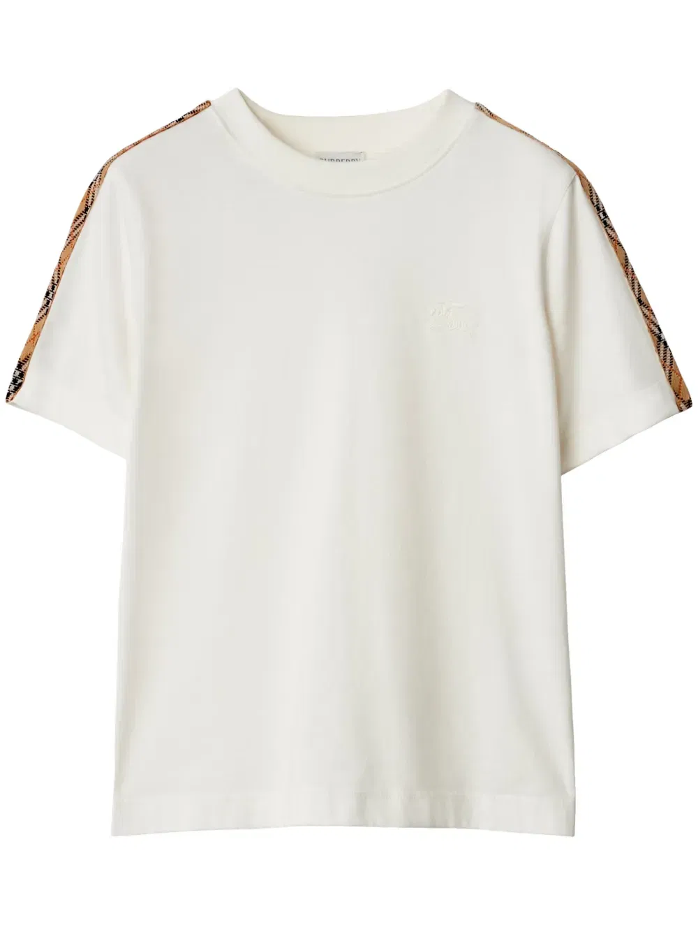 checkered-trim T-Shirt