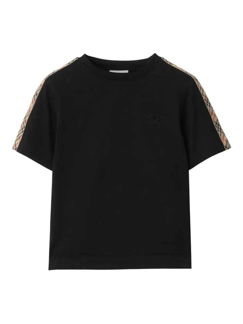 checkered-trim T-Shirt
