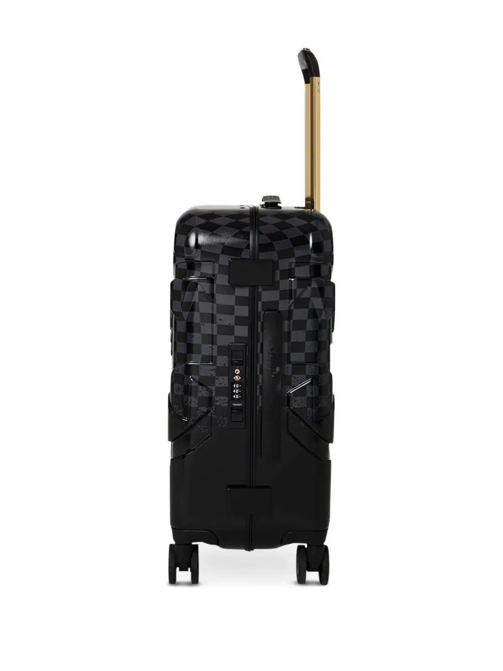 Spritz checkerboard shark trolley bag