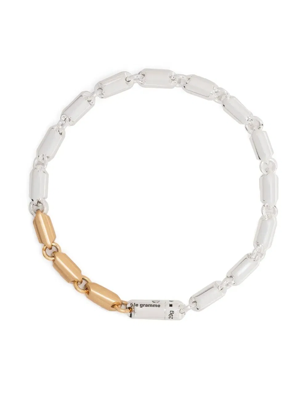 18kt gold and sterling silver 27g Segement bracelet