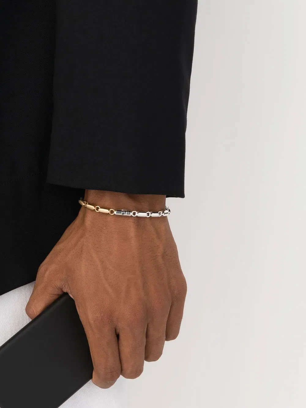 18kt gold and sterling silver 27g Segement bracelet