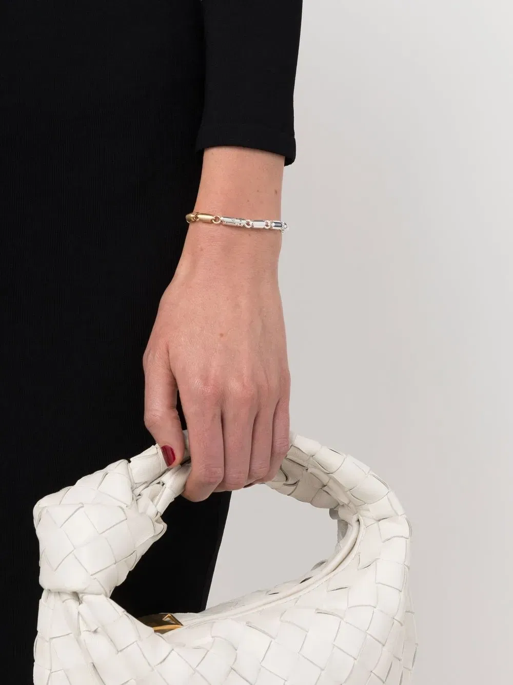18kt gold and sterling silver 27g Segement bracelet