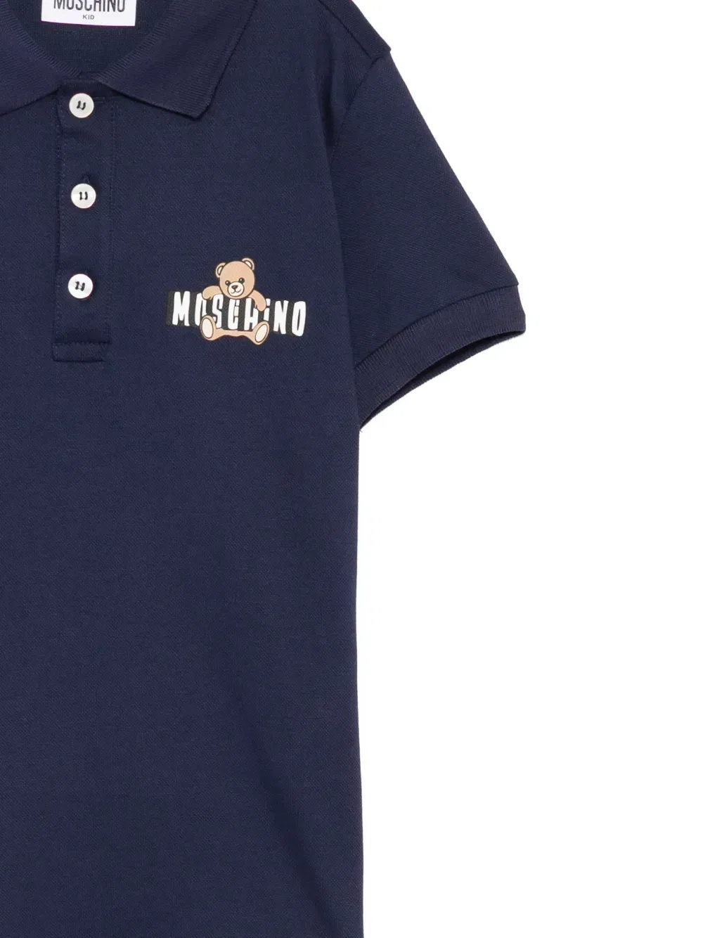 Teddy-print polo shirt