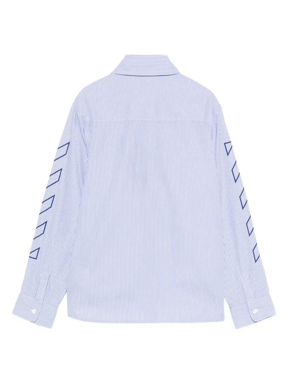 striped logo-embroidered shirt