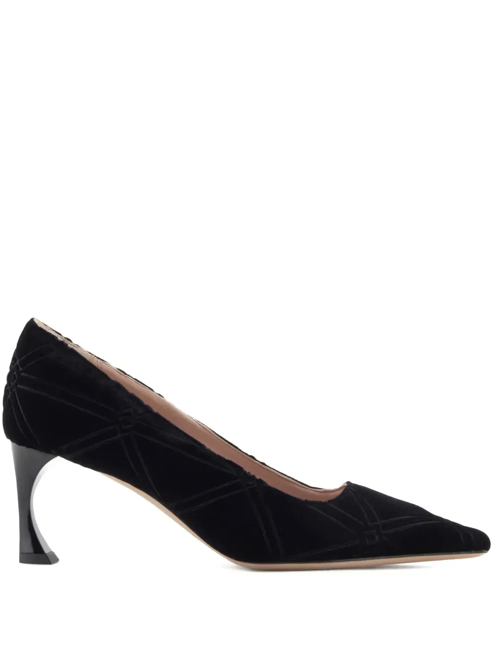 quilted pointed-toe pumps