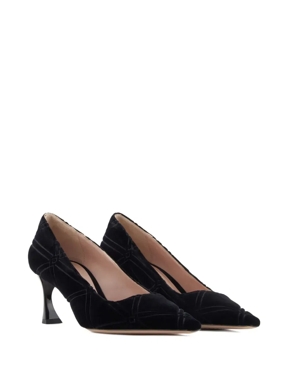 quilted pointed-toe pumps
