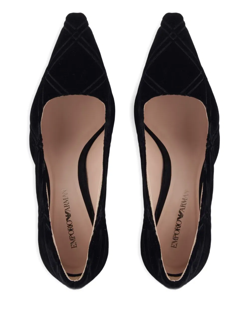 quilted pointed-toe pumps