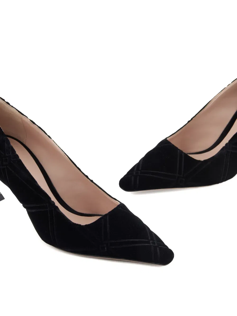 quilted pointed-toe pumps