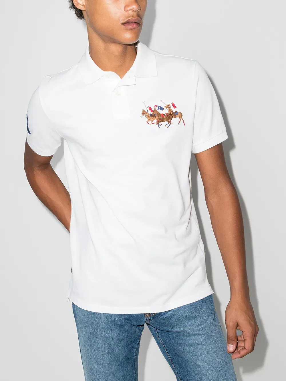 polo-embroidered polo shirt