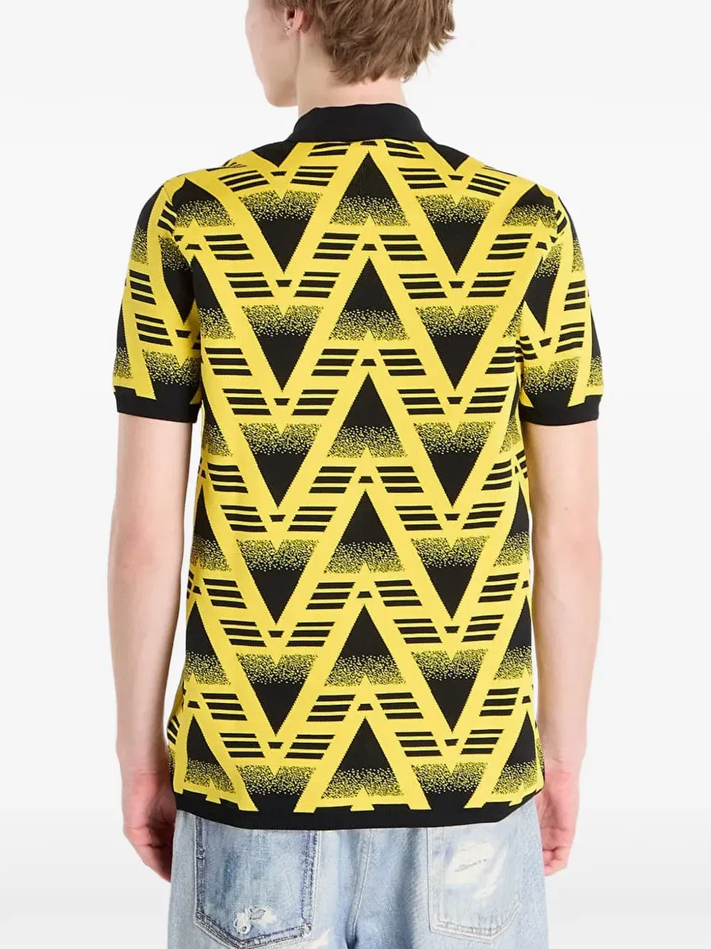 patterned polo shirt