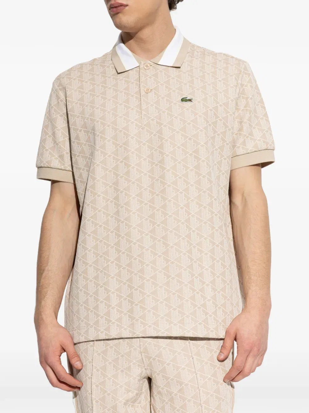 patterned polo shirt