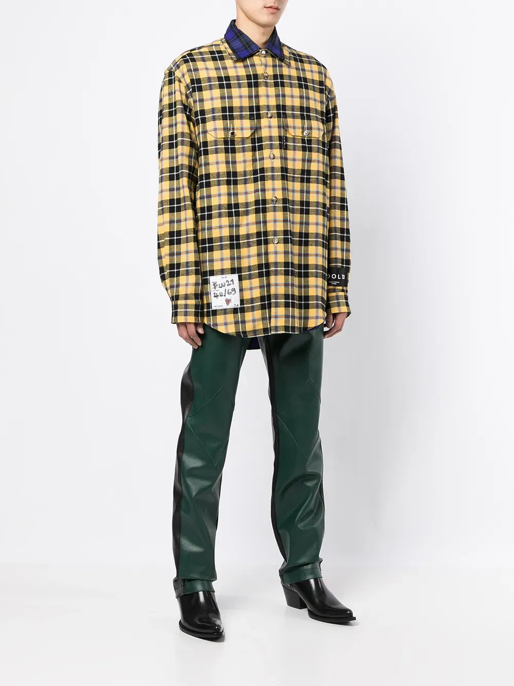 plaid-check print shirt