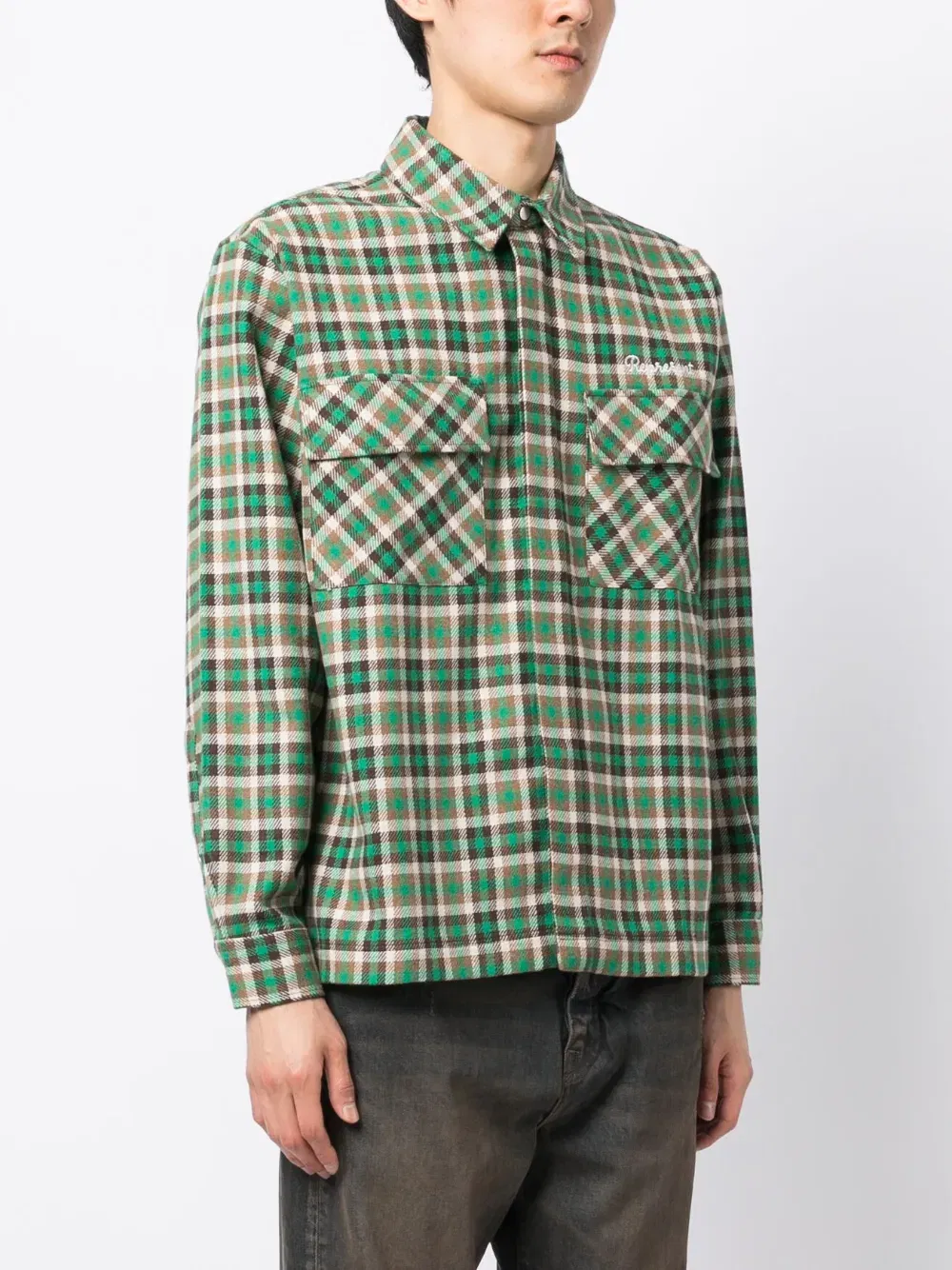 plaid-check print shirt