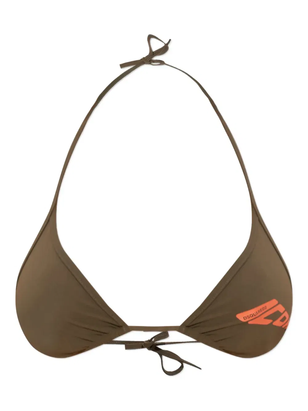 logo-print triangle bikini bra