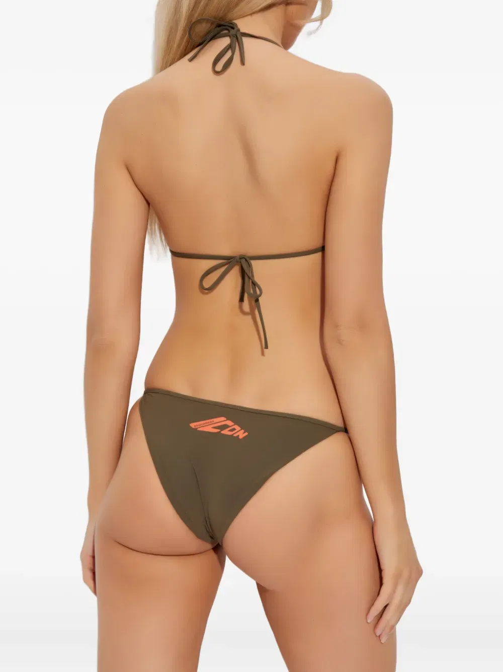 logo-print triangle bikini bra