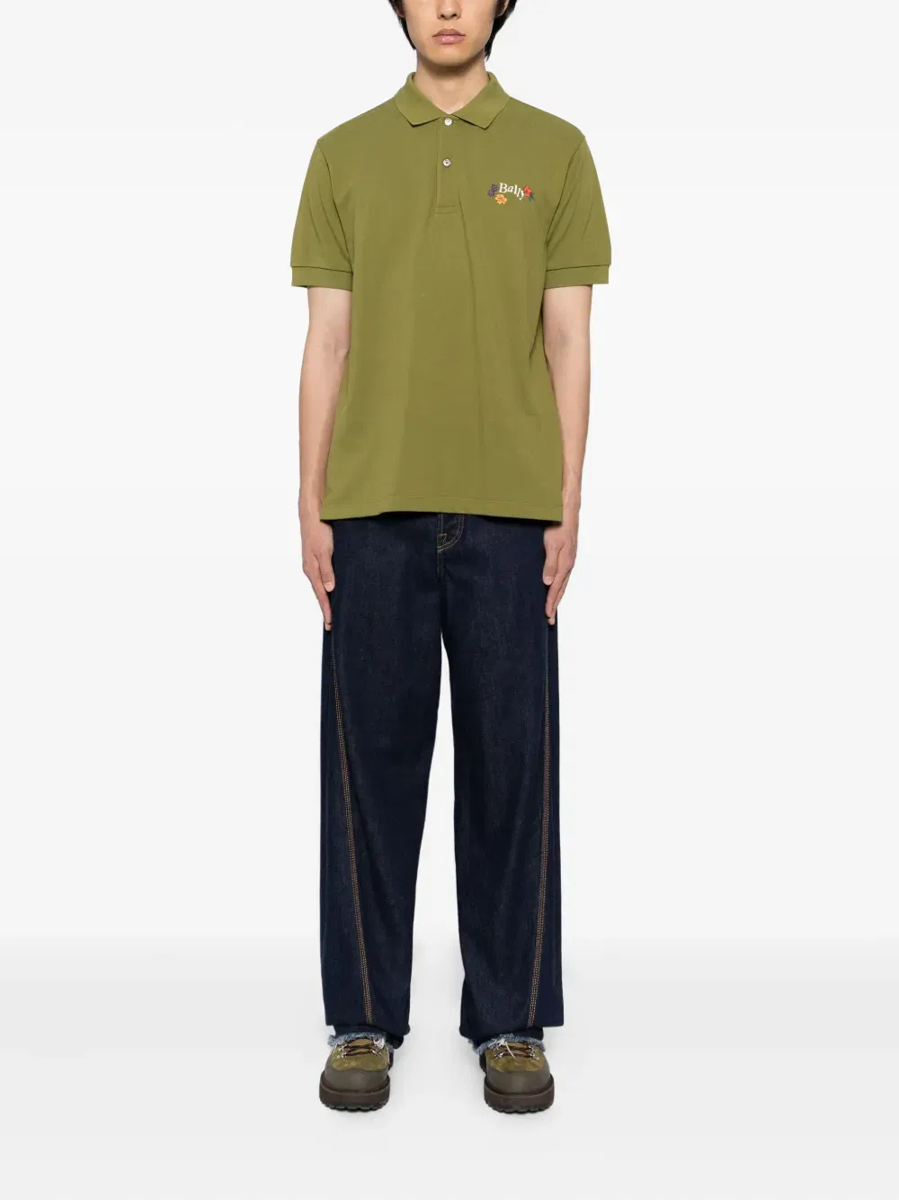 logo cotton polo shirt