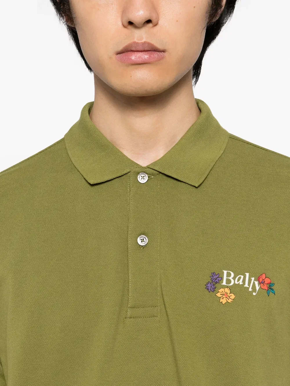 logo cotton polo shirt