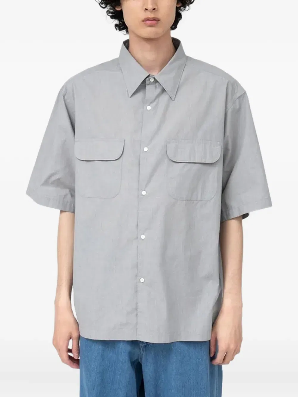 regular-collar end-on-end shirt