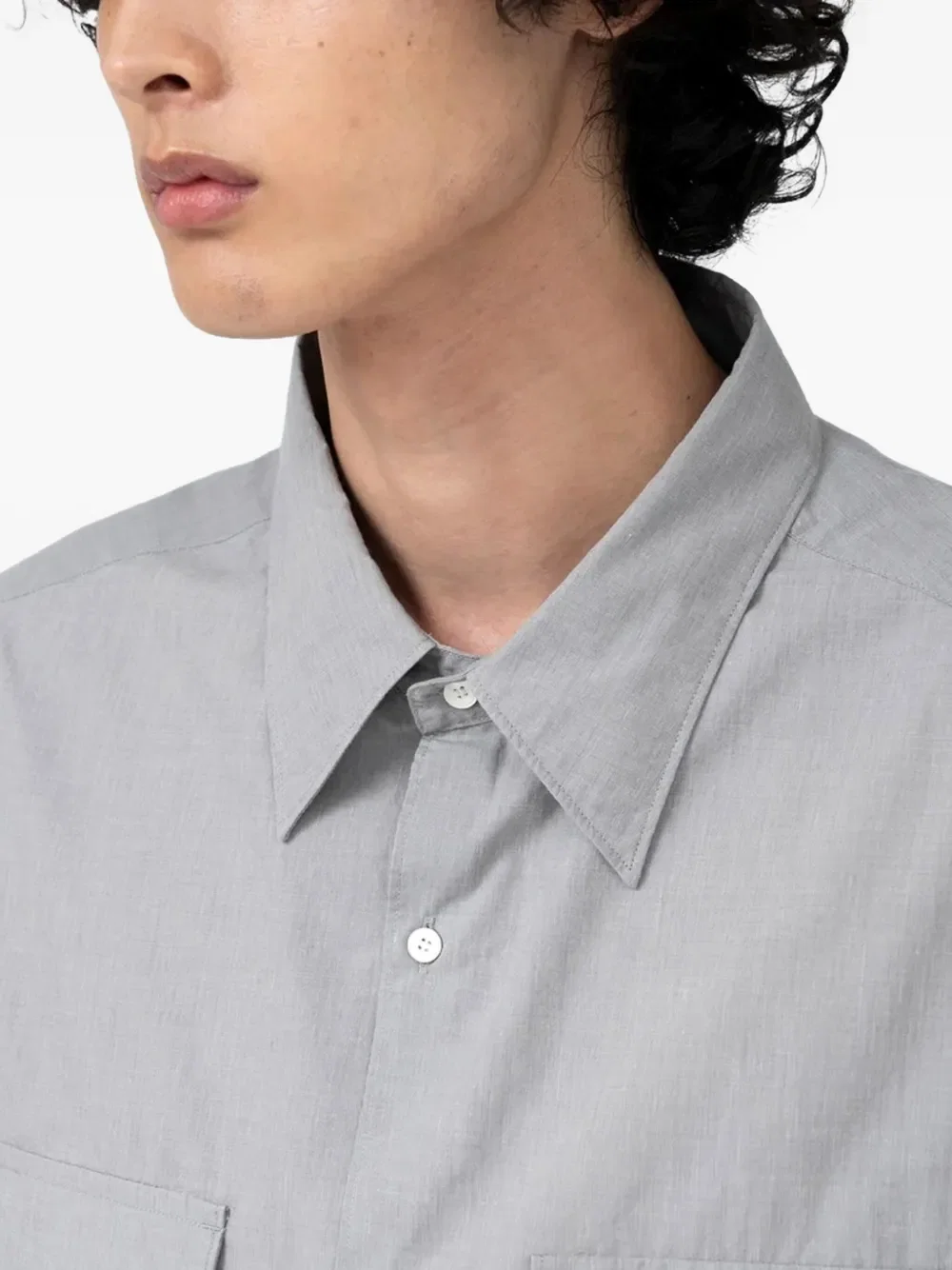 regular-collar end-on-end shirt