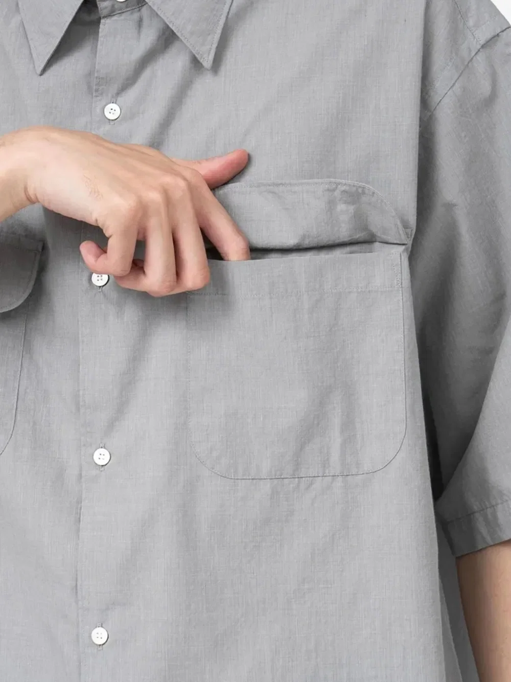 regular-collar end-on-end shirt