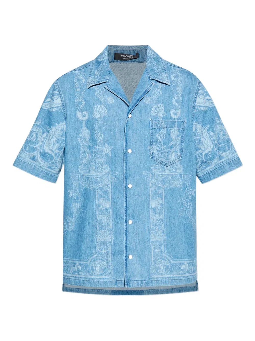 denim printed shirt
