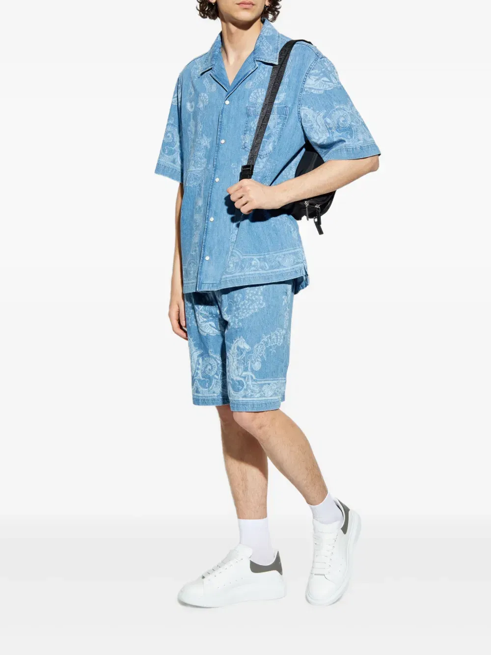denim printed shirt