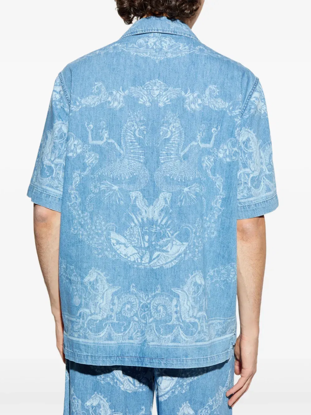 denim printed shirt