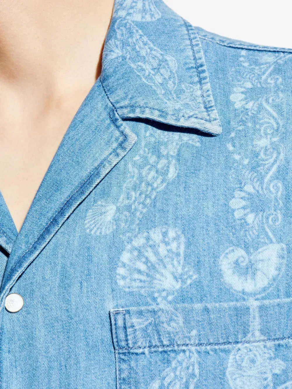 denim printed shirt