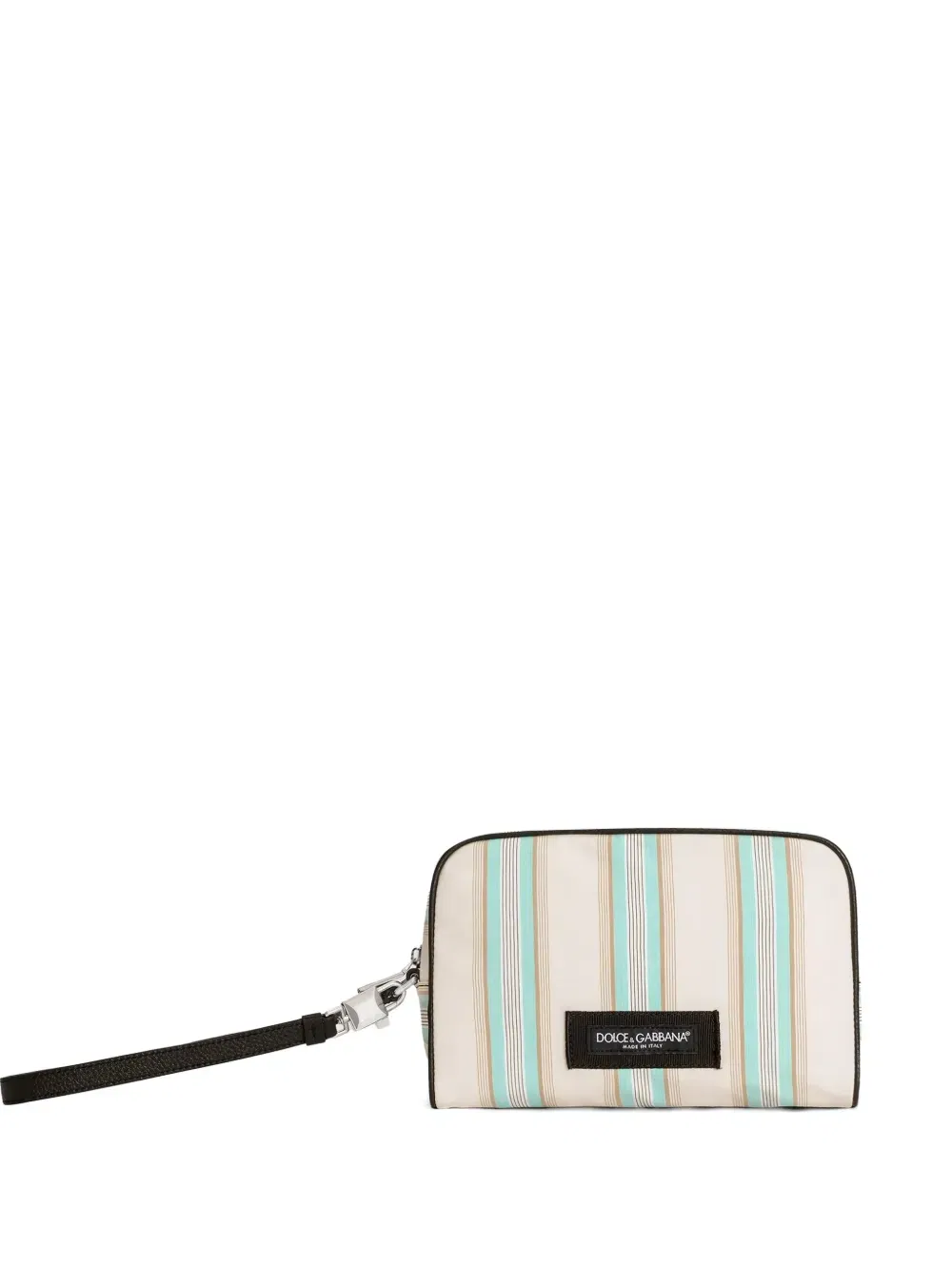 striped poplin handbag