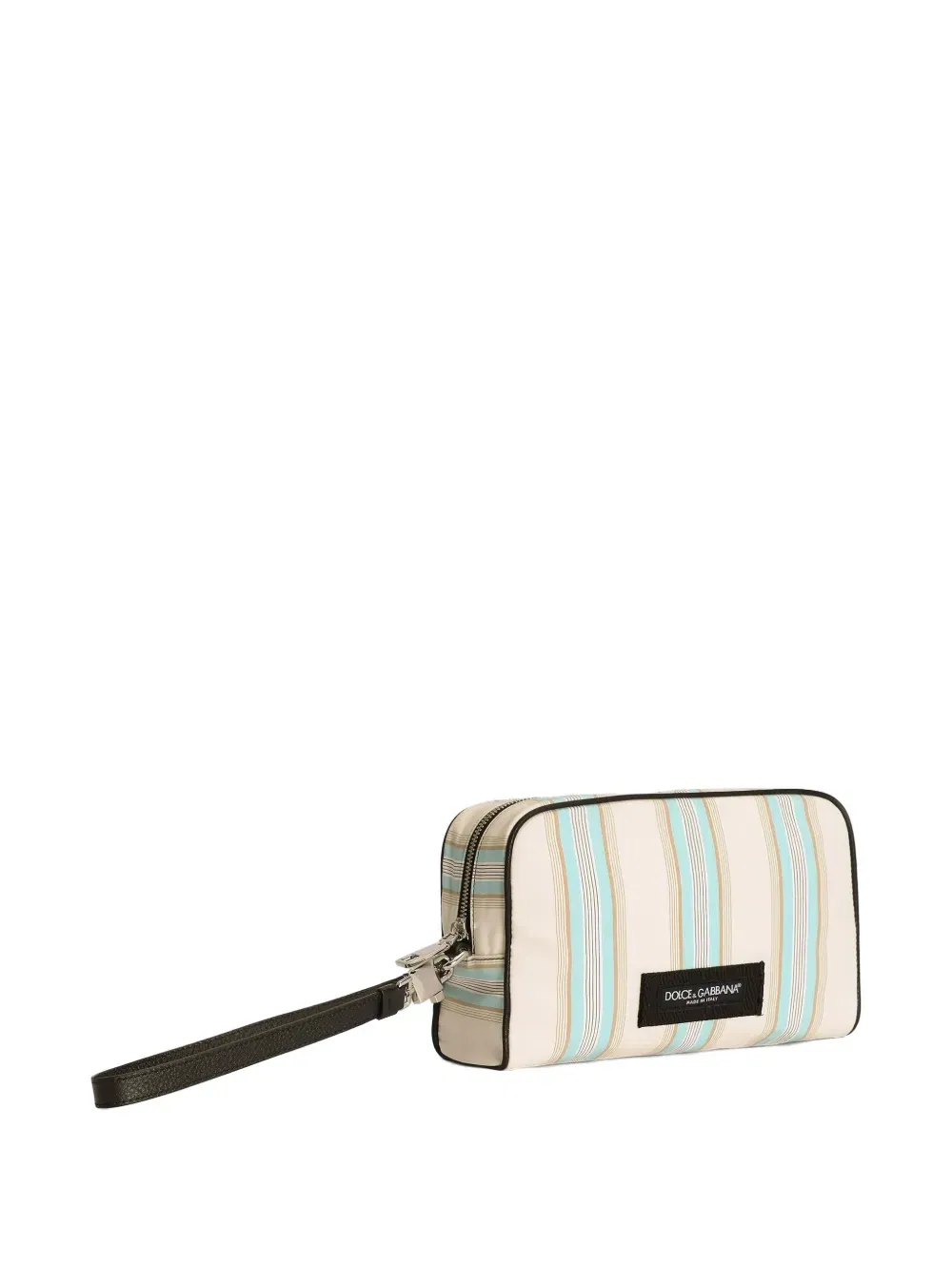 striped poplin handbag