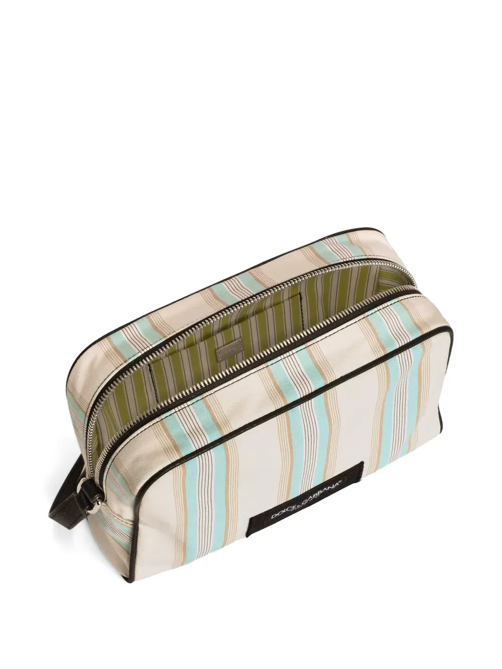 striped poplin handbag