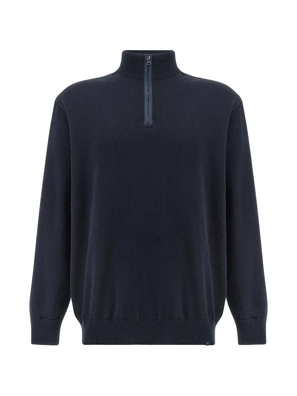 half-zip cotton sweater