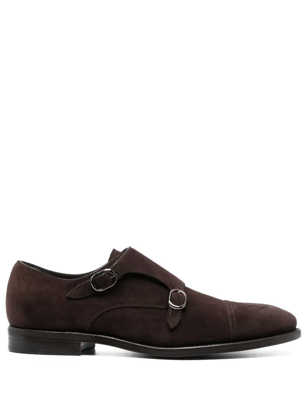buckled suede monk shoes