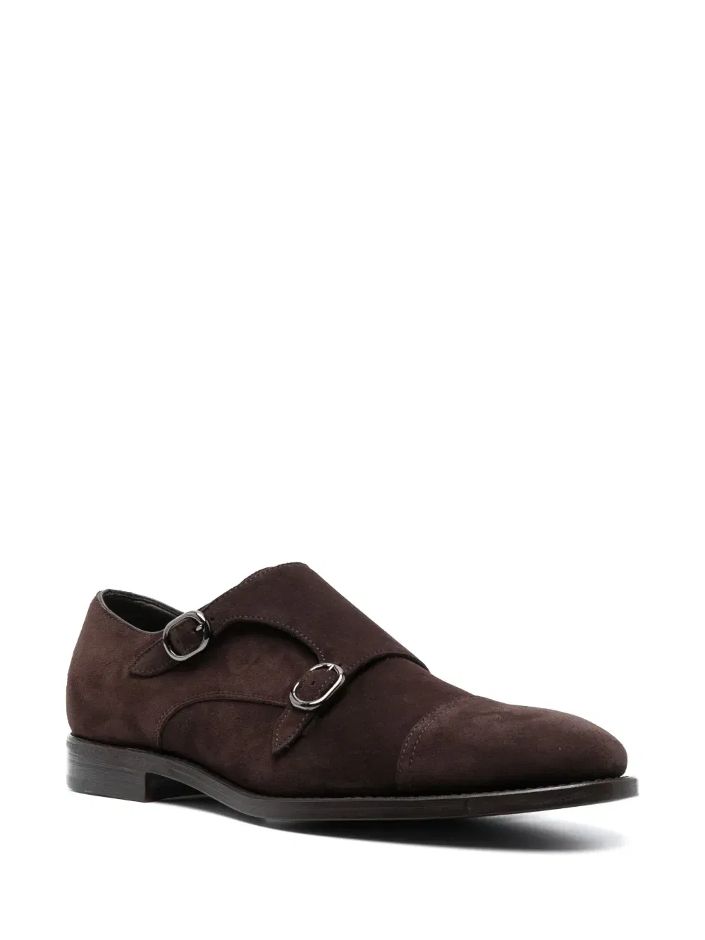 buckled suede monk shoes