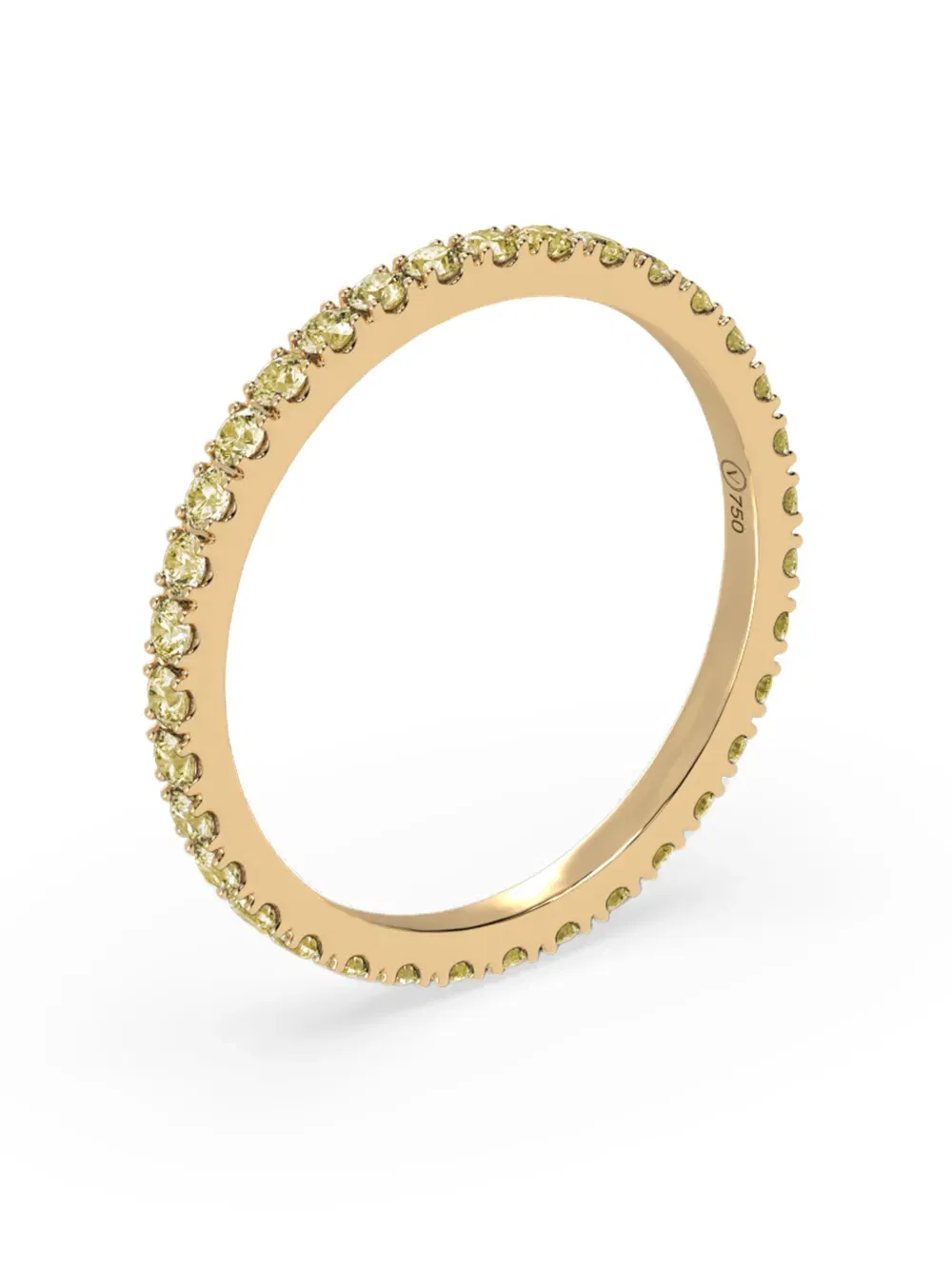 18kt recycled yellow gold Elara Memory diamond ring