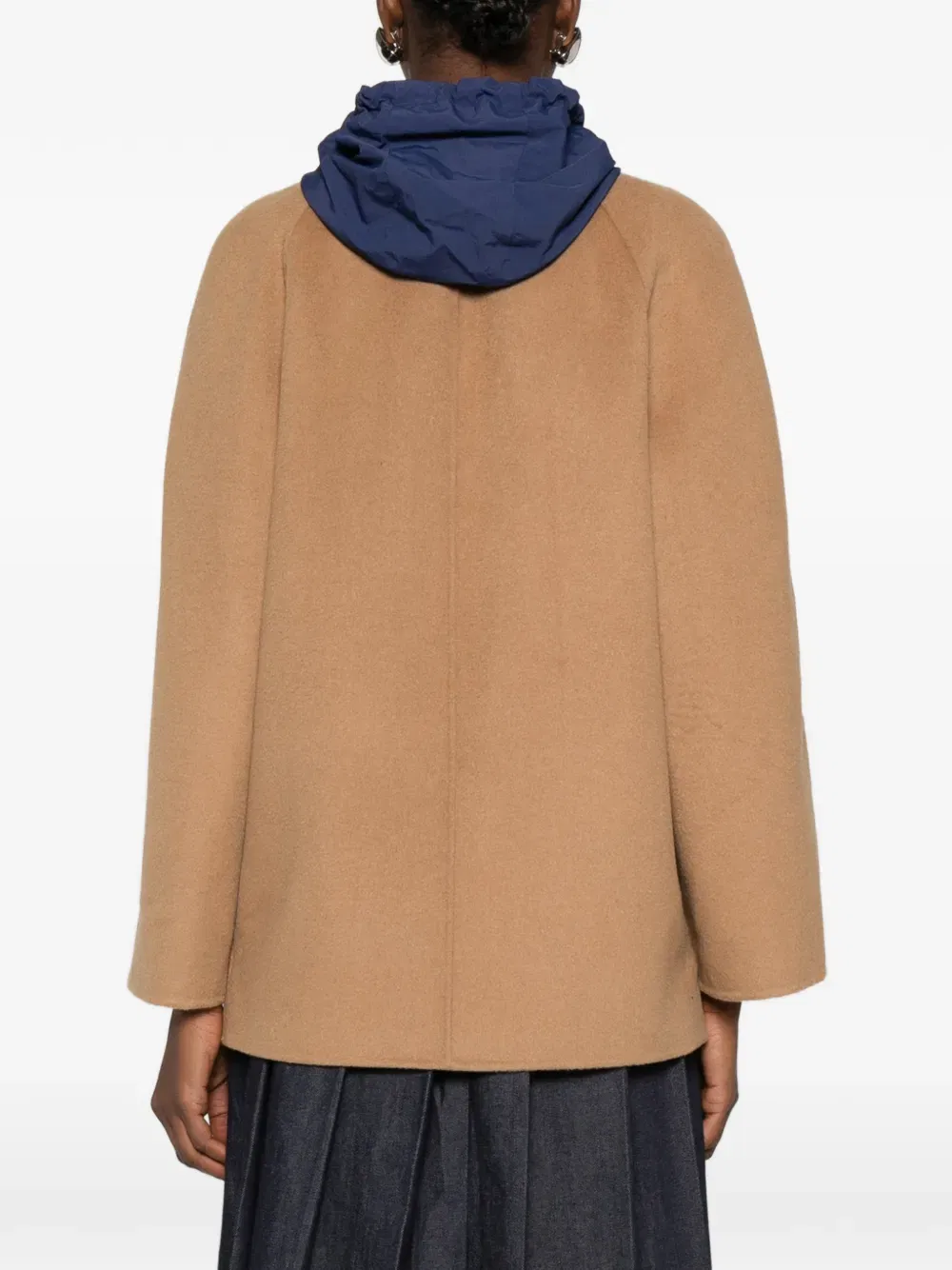 removable hood single breasted coat