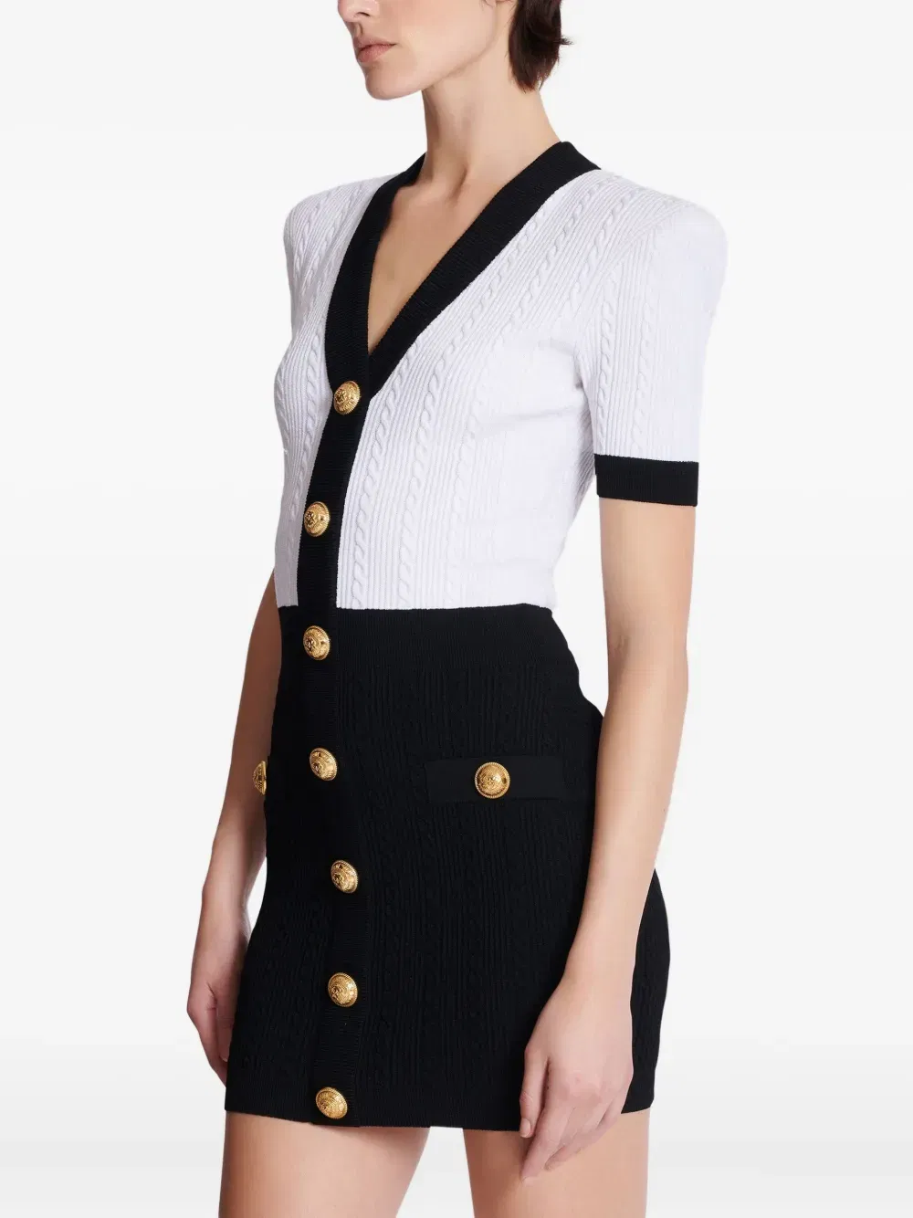 cable-knit bodycon dress