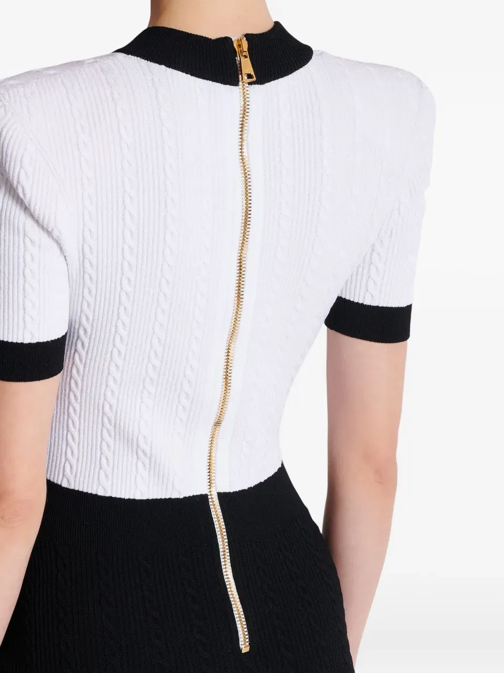 cable-knit bodycon dress