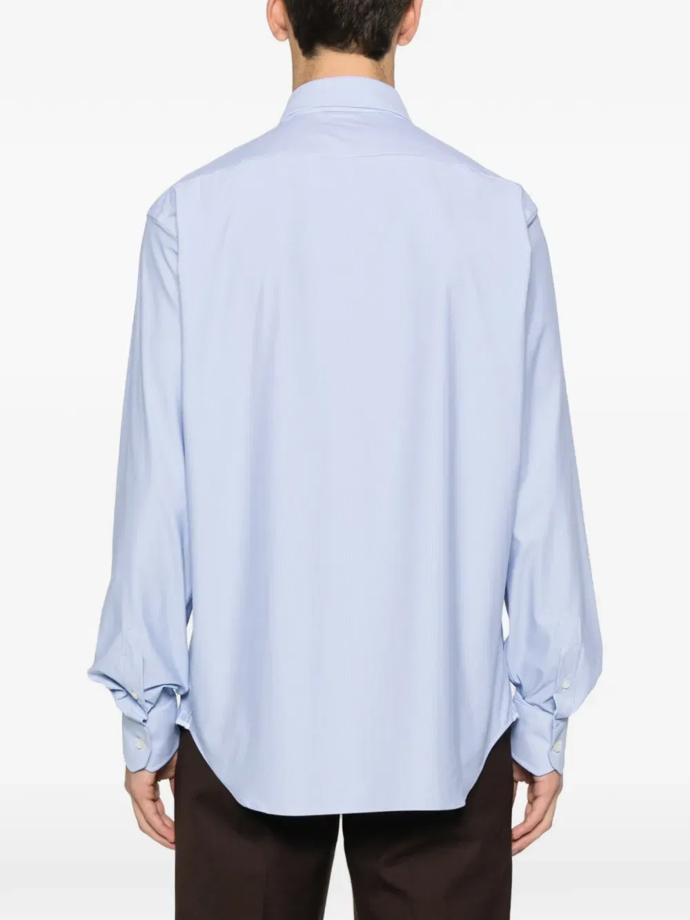 buttoned striped shirt