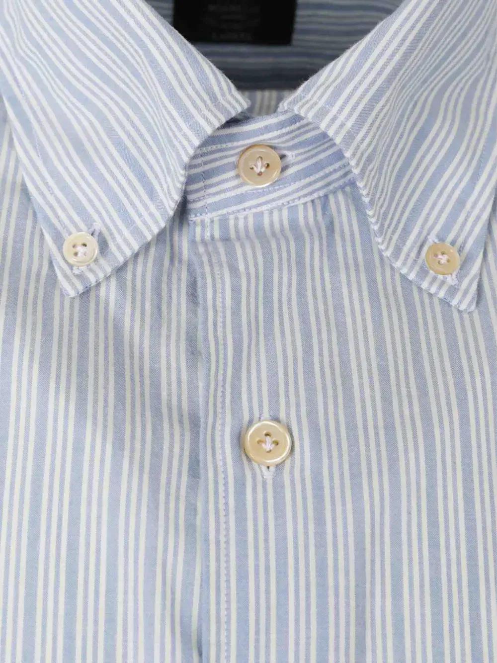 buttoned striped shirt