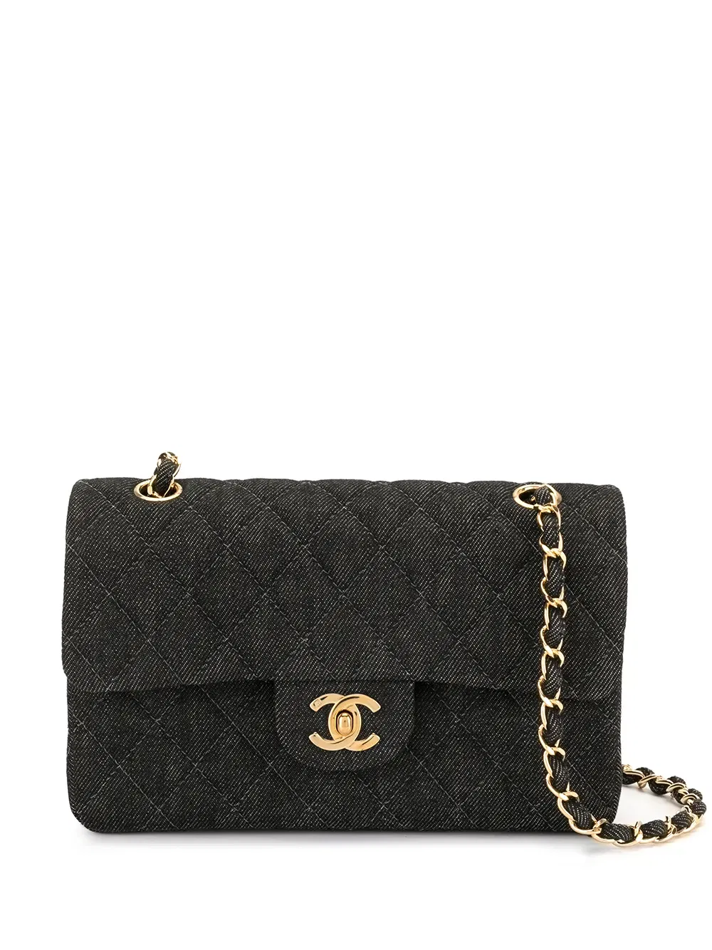 double flap shoulder bag
