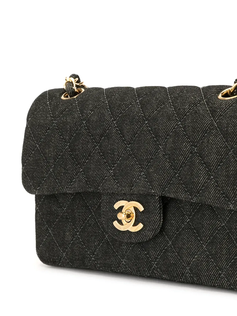 double flap shoulder bag