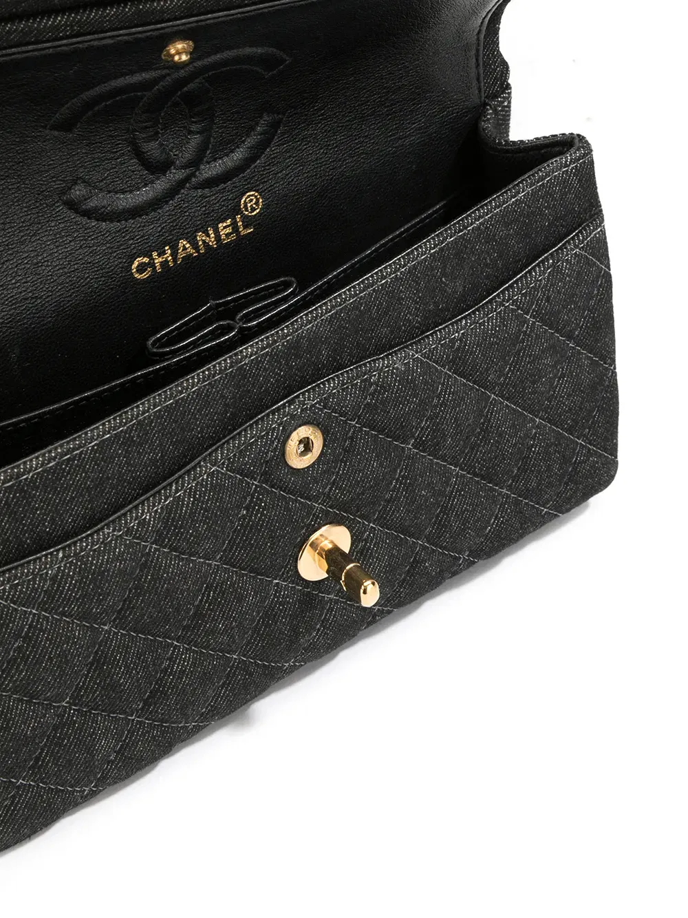 double flap shoulder bag
