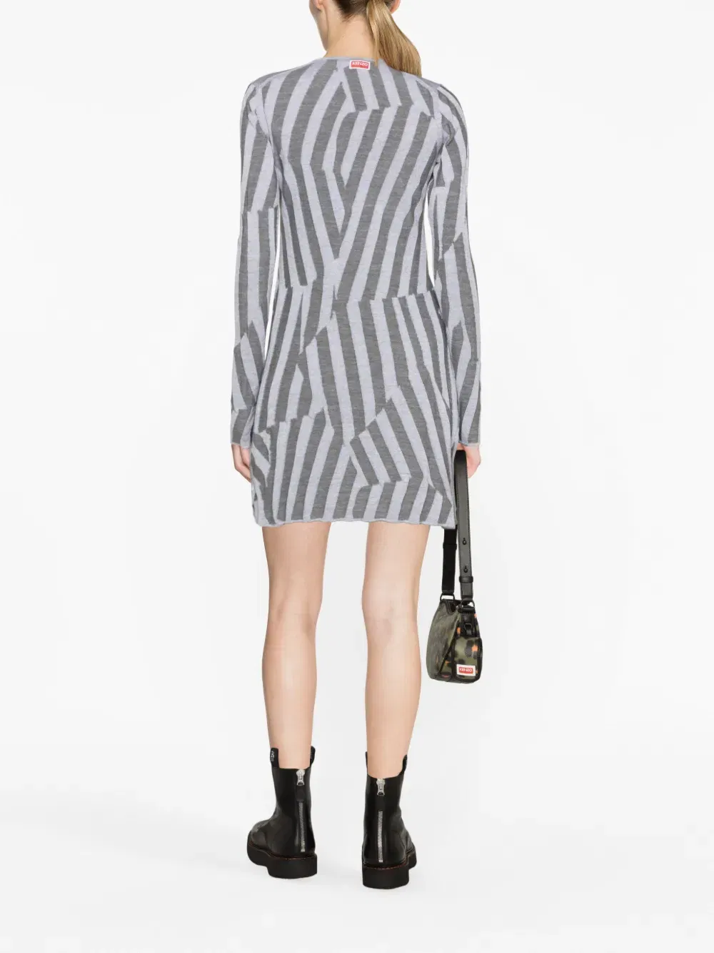 geometric knit minidress