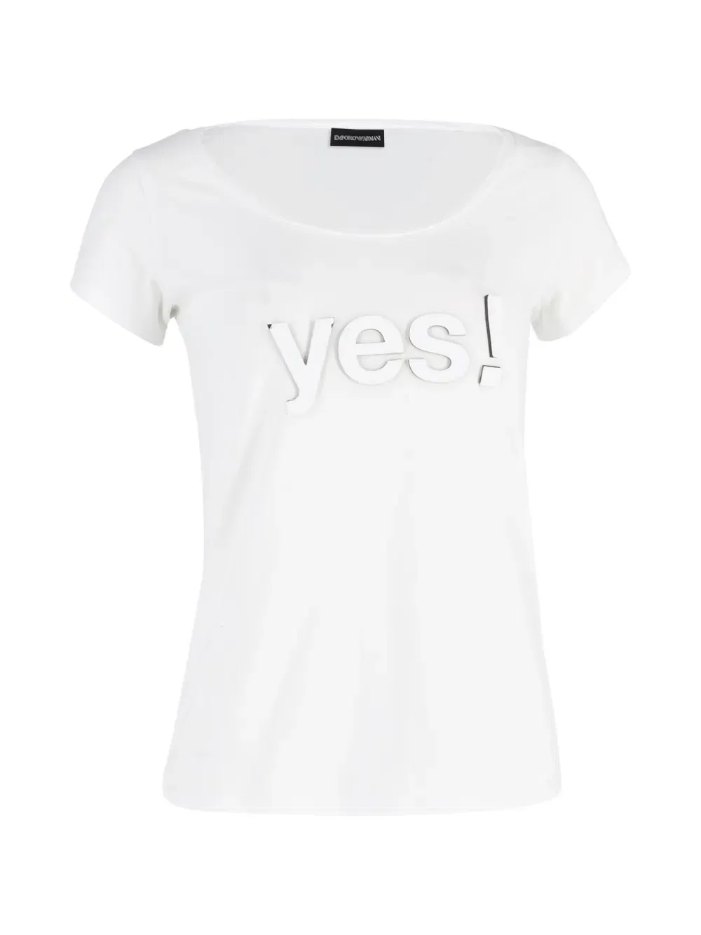 embossed round-neck T-Shirt