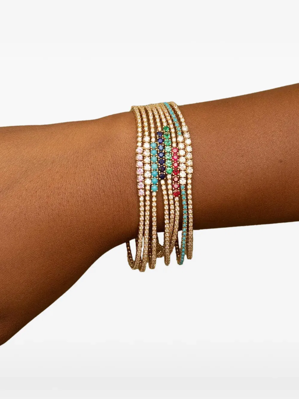 diamond turquoise tennis bracelet