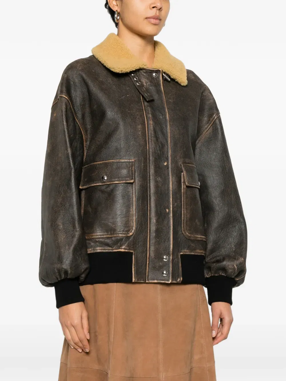 Sandor fur collar pocket jacket