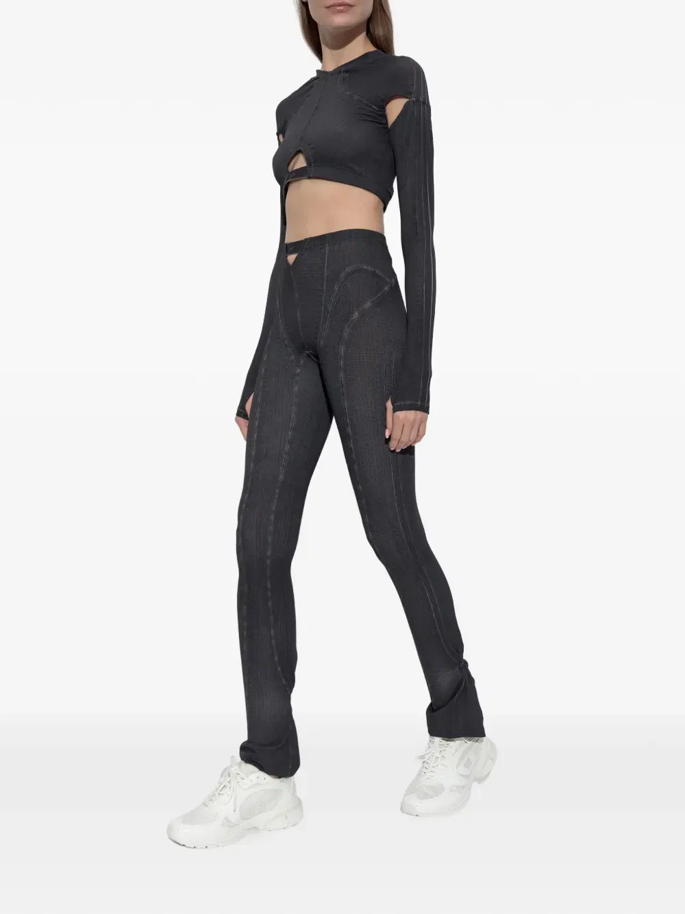 x KNWLS cut-out long-sleeve top
