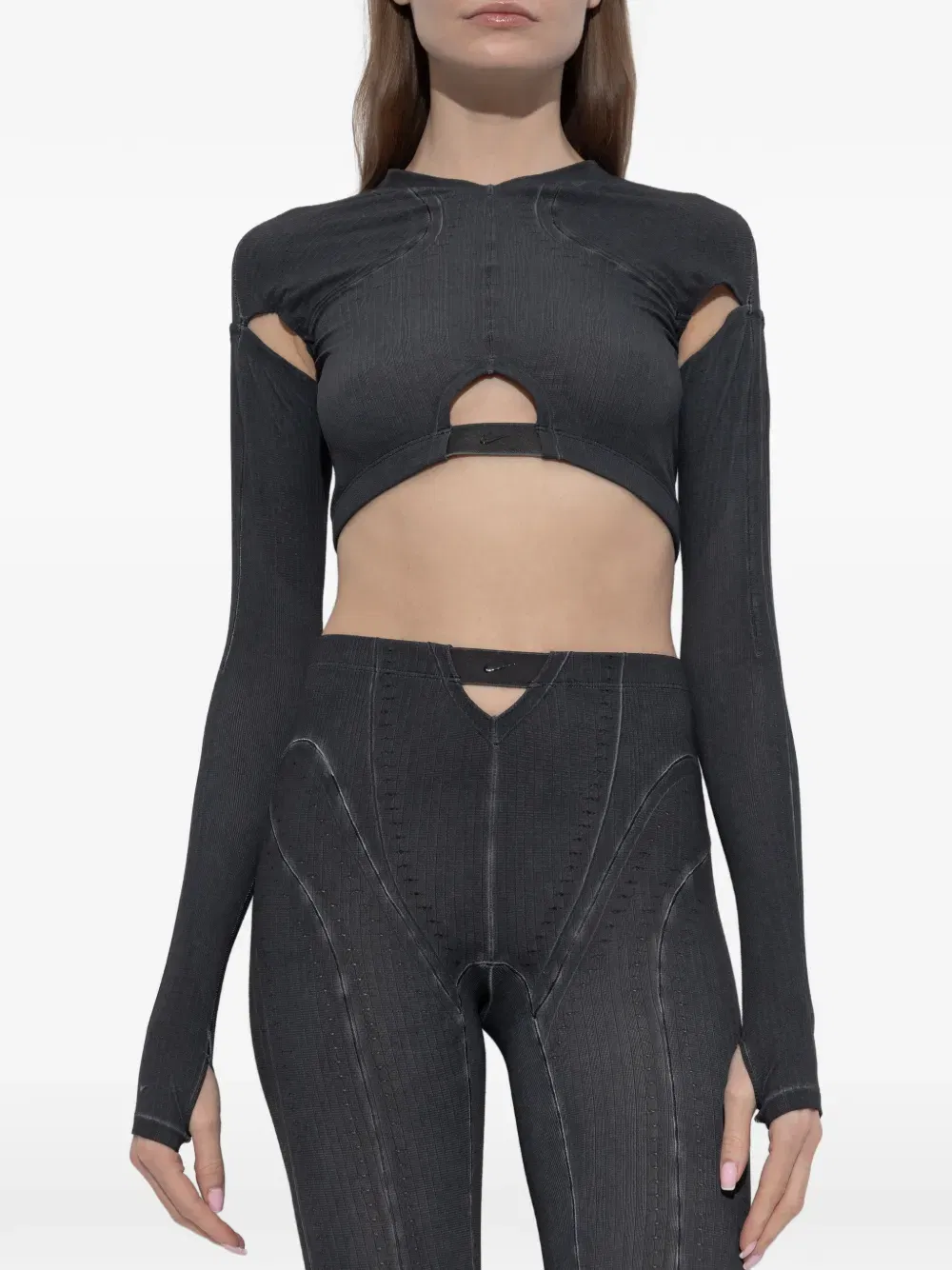 x KNWLS cut-out long-sleeve top